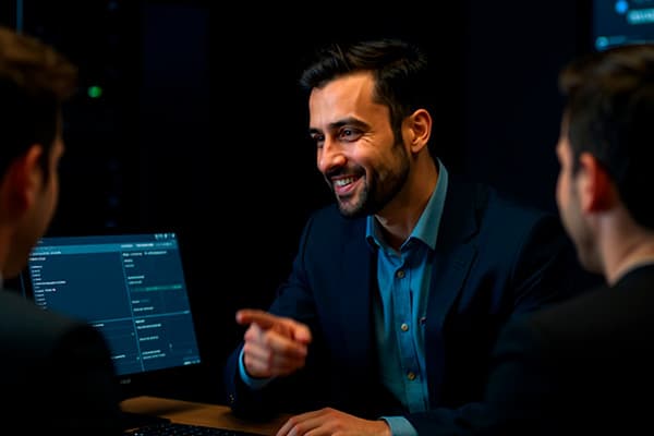 Carlos trabajando en soporte técnico y diagnóstico de sistemas